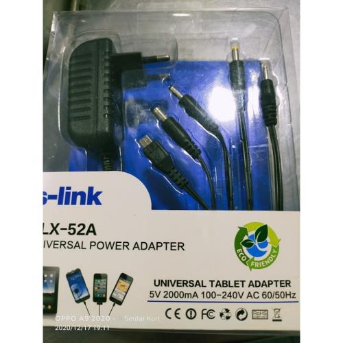S-link SLX-52A 5V 2A 5 Uçlu Universal Modem Tablet modem Adaptörü - Adaptorler /Çeviriciler ürünleri tekmarshop.com'da